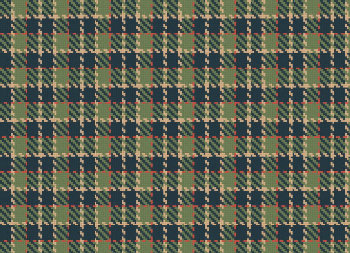 Editable game fabric tile with compact woven twill texture and tileable color bands.